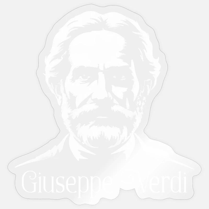 Giuseppe Verdi Composer Silhouette Art Sticker size S (10 x 10 cm)
