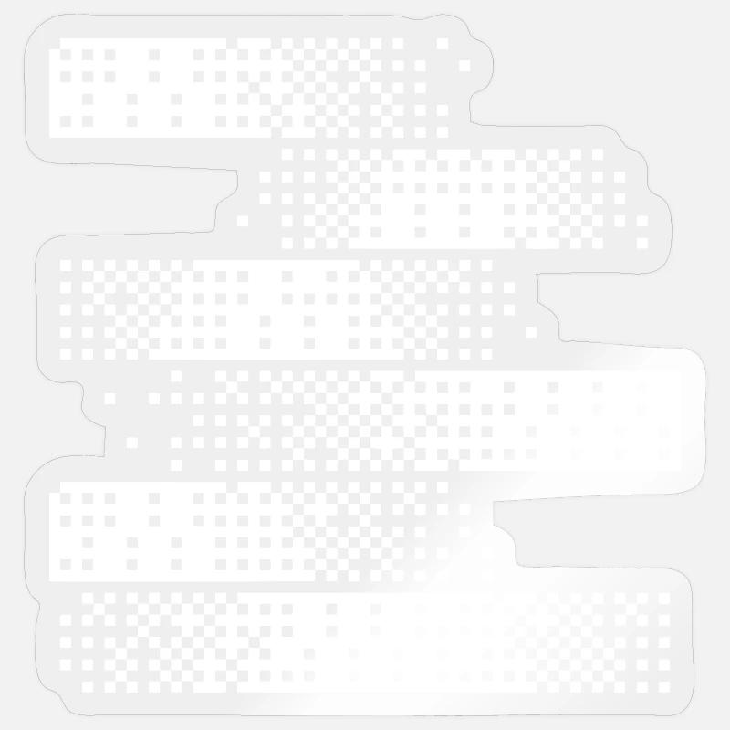 Abstraktes digitales Pixelmuster - Sticker Größe S (10 x 10 cm) - Transparent glänzend