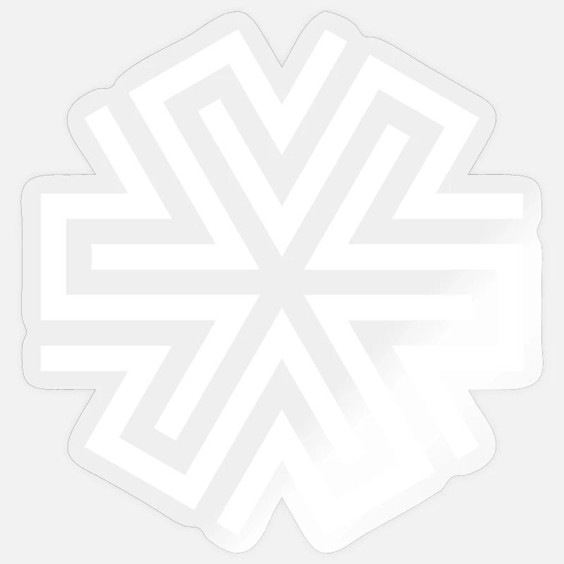 SNOWFLAKE - Sticker Größe S (10 x 10 cm) - Transparent glänzend