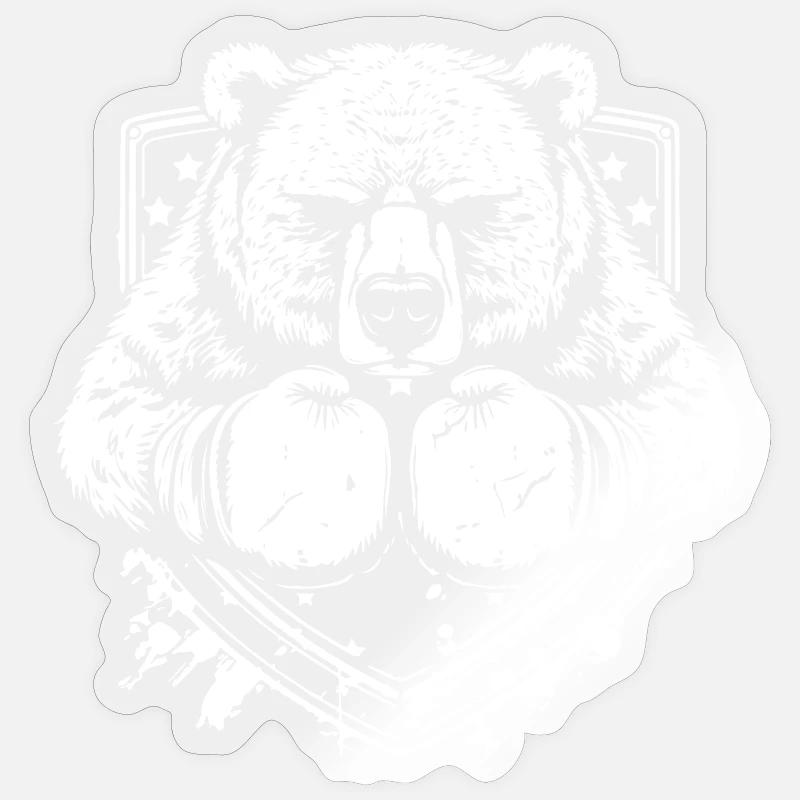 Bear Boxer Sticker size S (10 x 10 cm)