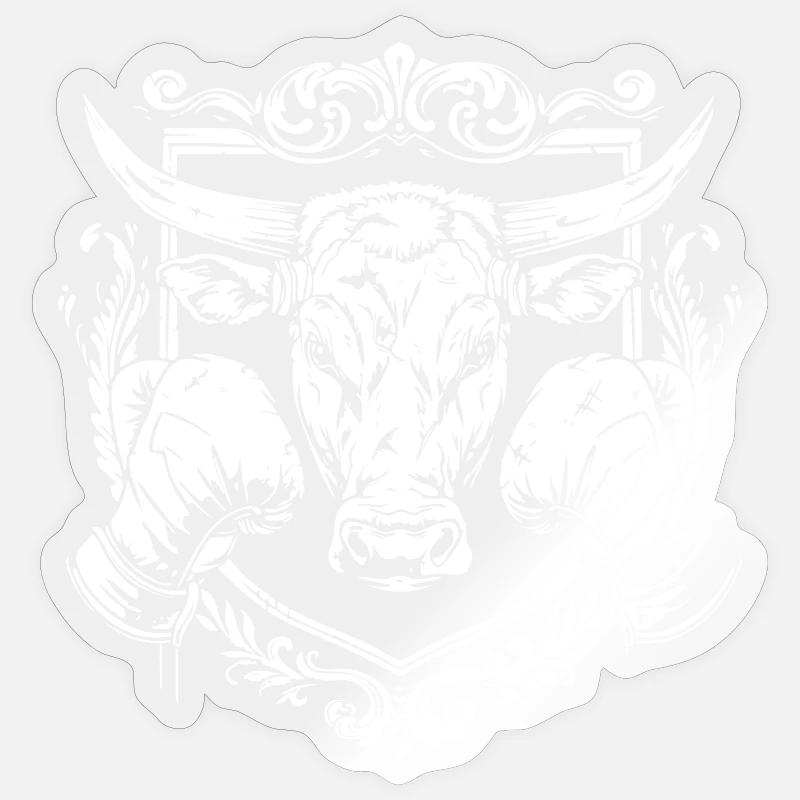 Taurus Boxer - Sticker size S (10 x 10 cm) - transparent glossy