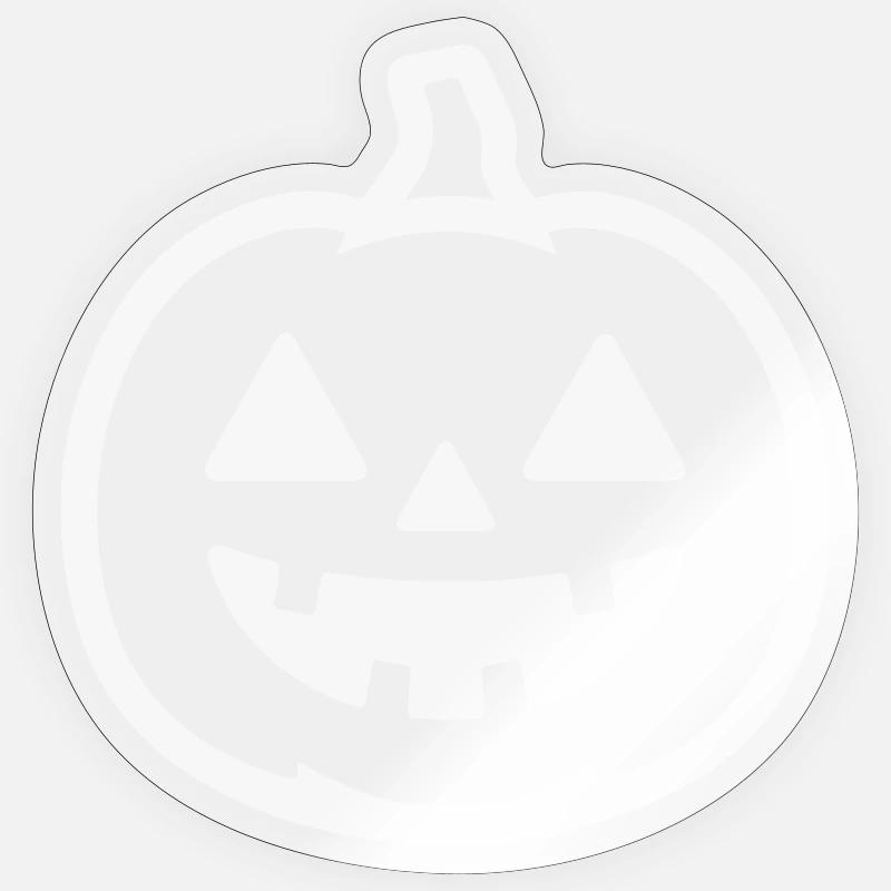 Conception directionnelle de citrouille d’Halloween - Sticker taille S (10 x 10 cm) - brillant transparent