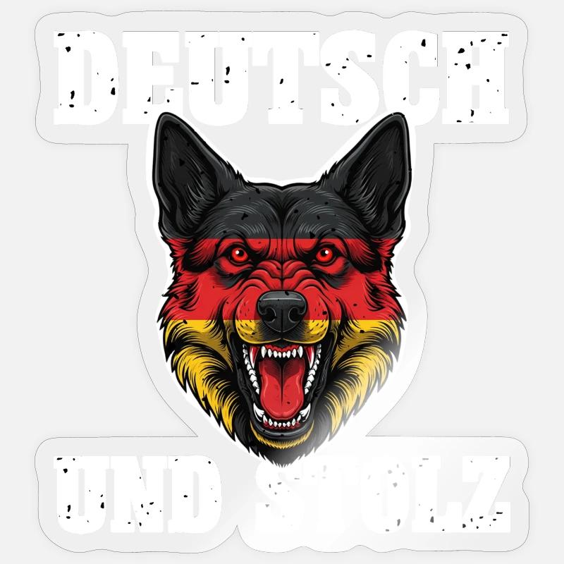 German Shepherd - Sticker size S (10 x 10 cm) - transparent glossy