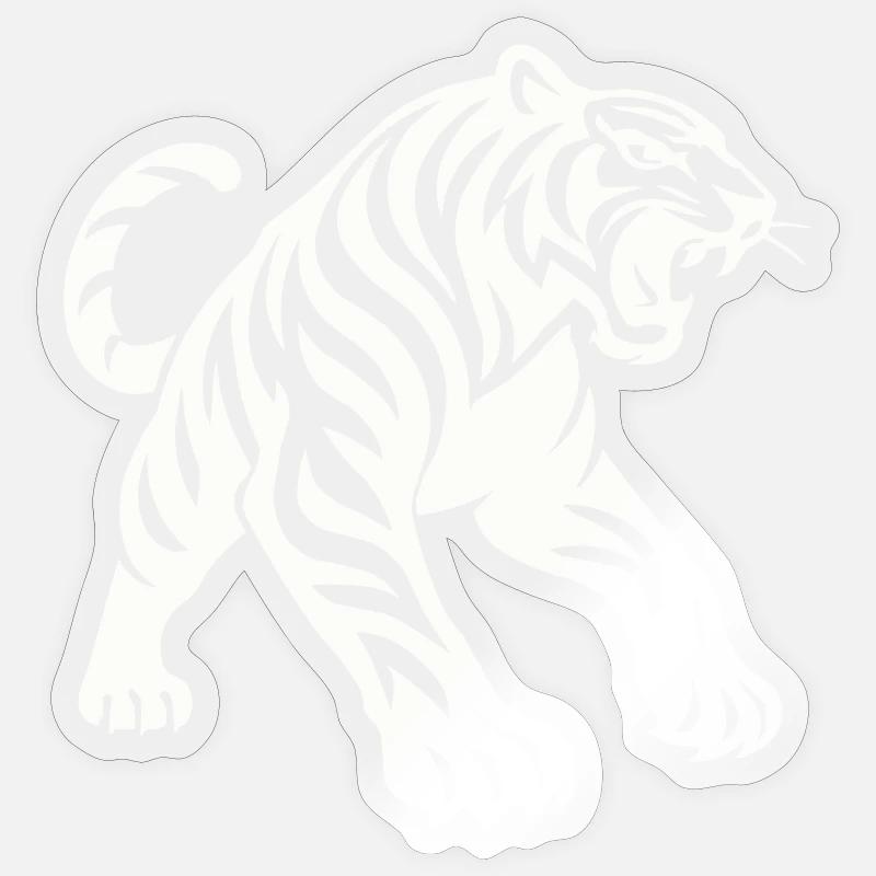 Tiger Silhouette - Sticker size S (10 x 10 cm) - transparent glossy