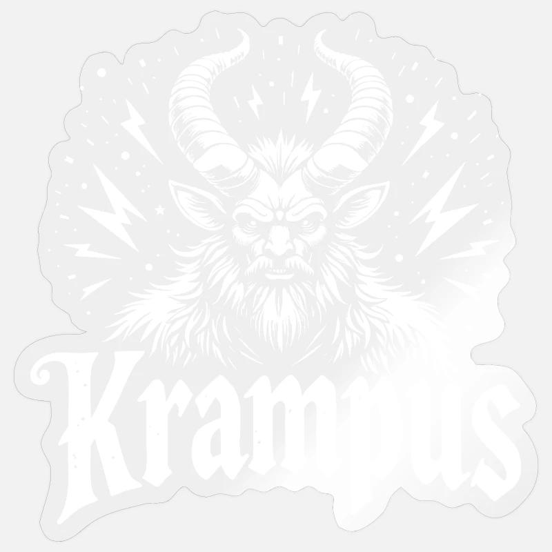 Krampus - Sticker size S (10 x 10 cm) - transparent glossy