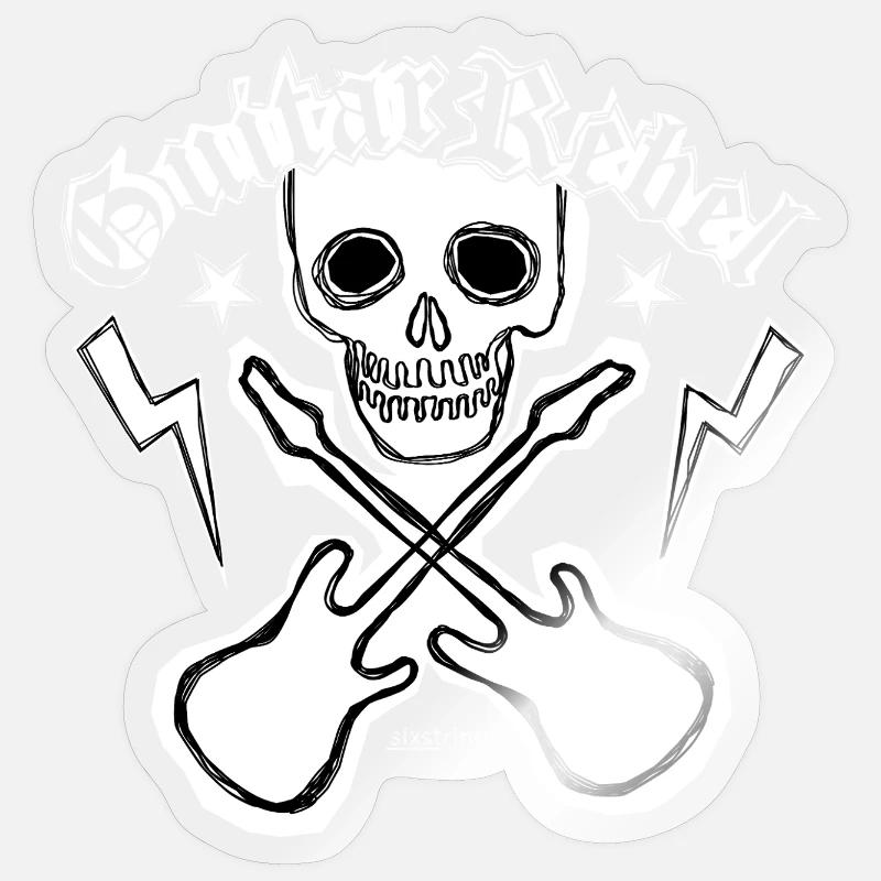 Guitar Rebel - Patchstyle Sticker size S (10 x 10 cm)