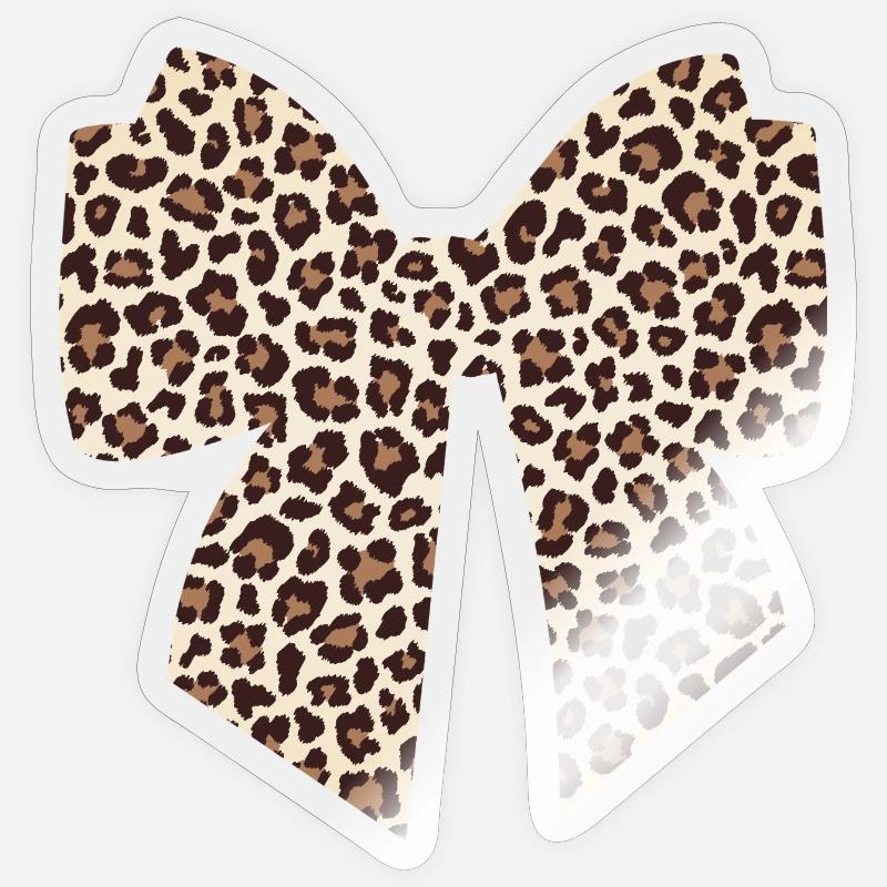 Geschenkidee für eine Leopardenschleife - Sticker Größe S (10 x 10 cm) - Transparent glänzend