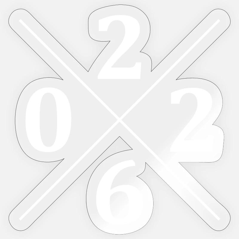 2026 - Sticker Größe S (10 x 10 cm) - Transparent glänzend