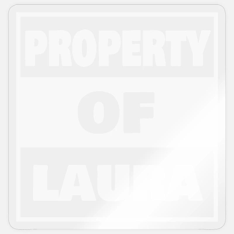 Laura comme prénom - Sticker taille S (10 x 10 cm) - brillant transparent