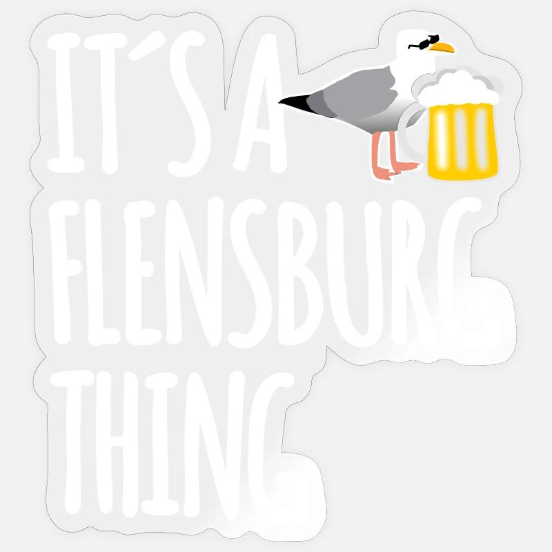 It's A Flensburg Thing - Sticker size S (10 x 10 cm) - transparent glossy