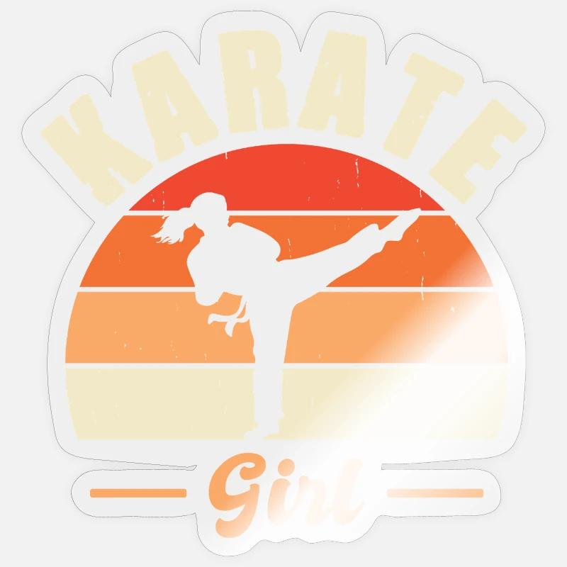 Karate Training Geschenke Karatetraining - Sticker Größe S (10 x 10 cm) - Transparent glänzend