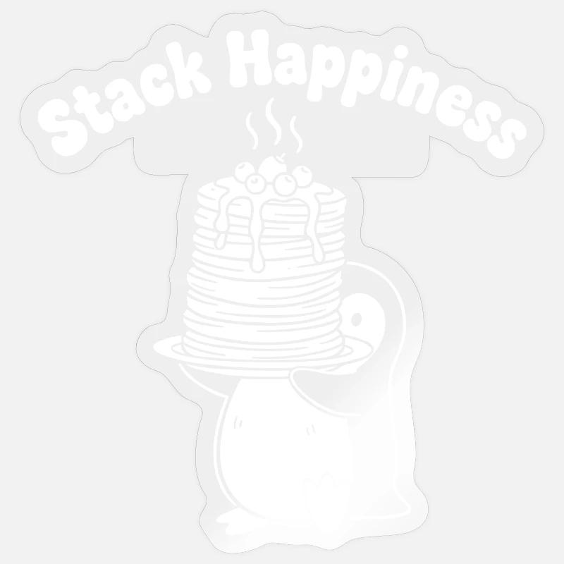 Penguin Stacks Kitchen Joy - Sticker size S (10 x 10 cm) - transparent glossy