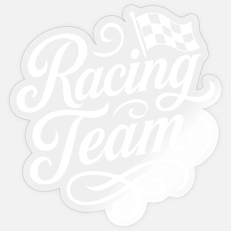 Drapeau de course de l’équipe de course Sticker taille S (10 x 10 cm)