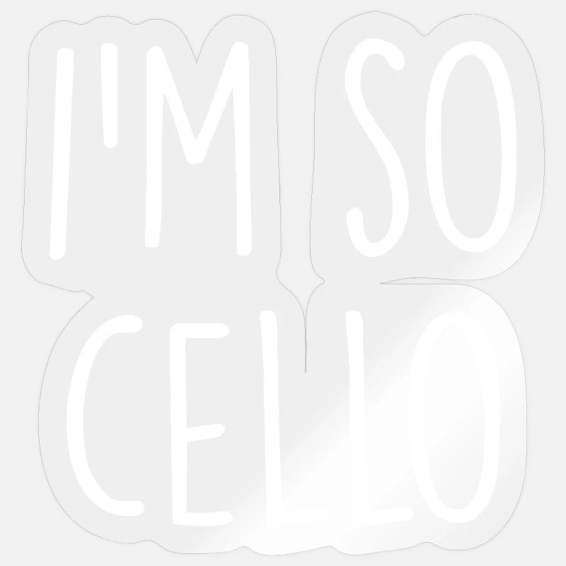 Cello Violin - Sticker size S (10 x 10 cm) - transparent glossy