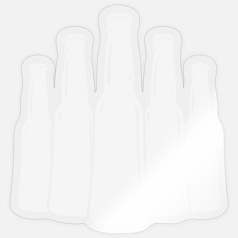 Beer Bottles Silhouette Sticker size S (10 x 10 cm)