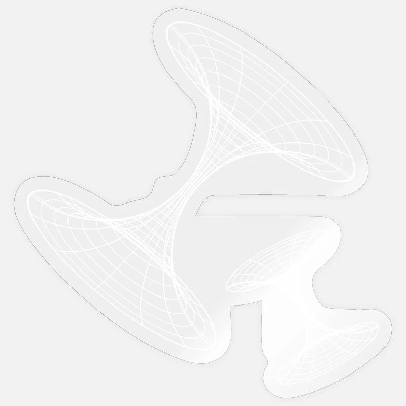 Wireframe Vortex Geometry Sticker size S (10 x 10 cm)