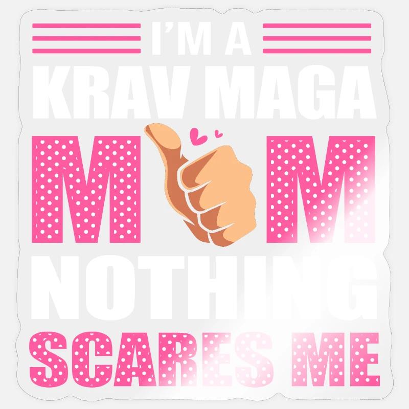 Krav Maga - Sticker size S (10 x 10 cm) - transparent glossy