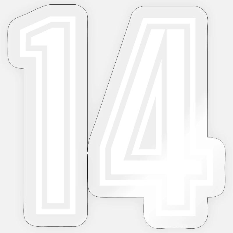 14 - Sticker Größe S (10 x 10 cm) - Transparent glänzend