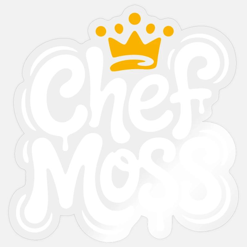 Chef Moss Graffiti Krone Sticker Größe S (10 x 10 cm)