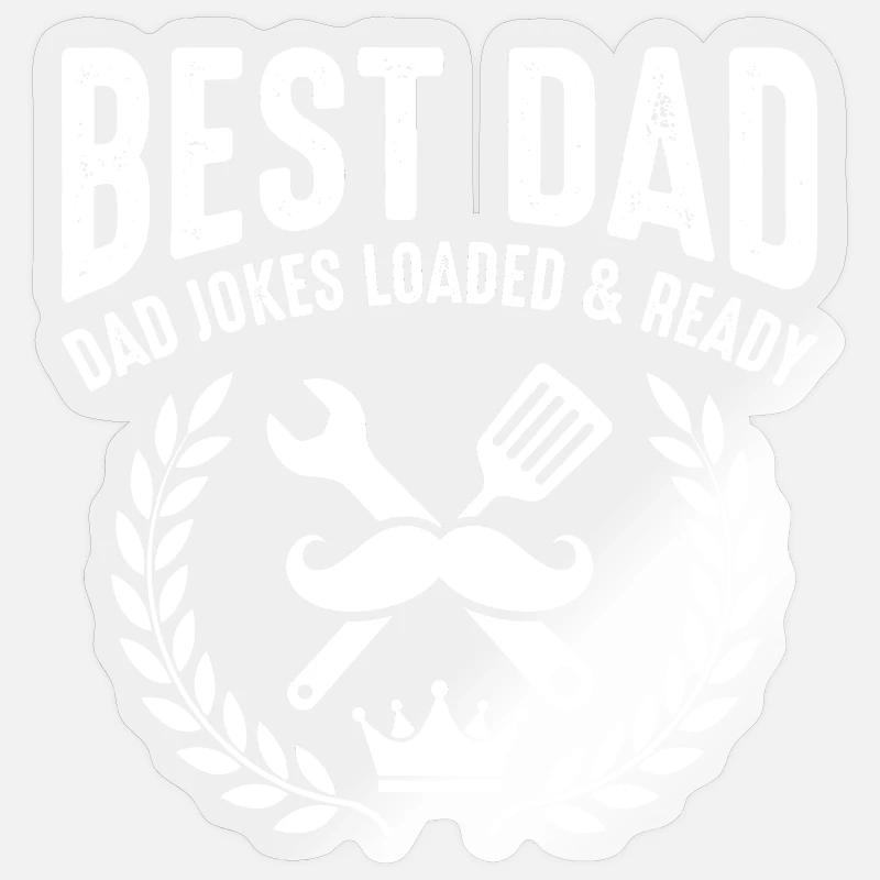 Best Dad Tool Jokes - Sticker size S (10 x 10 cm) - transparent glossy