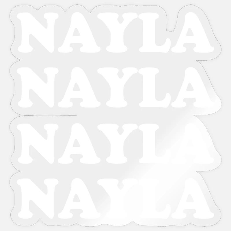 Gift for Nayla - Sticker size S (10 x 10 cm) - transparent glossy