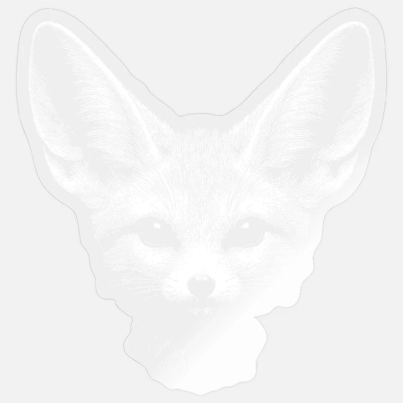 Fennec - Sticker size S (10 x 10 cm) - transparent glossy