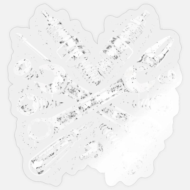 Tool Grunge Mechanic Spark Plug Design Sticker size S (10 x 10 cm)
