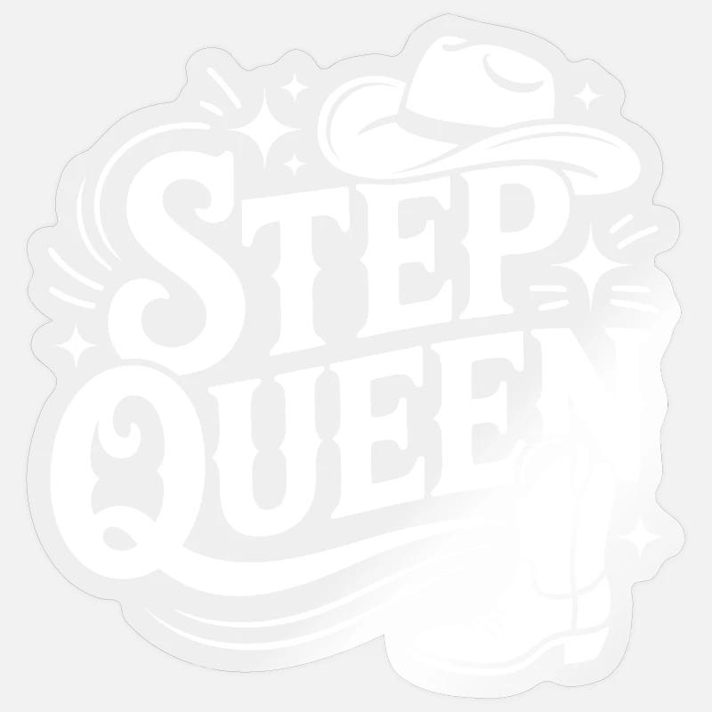 Step Queen Line Dance Western Sticker size S (10 x 10 cm)