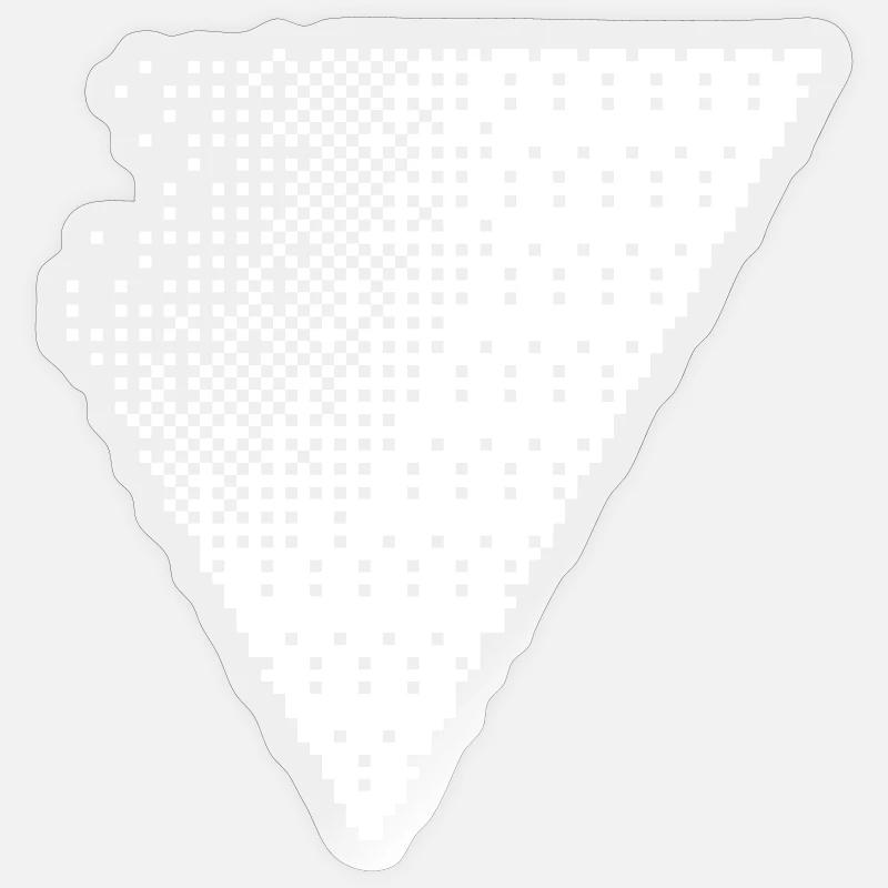 Fondu géométrique en triangle pointillé - Sticker taille S (10 x 10 cm) - brillant transparent