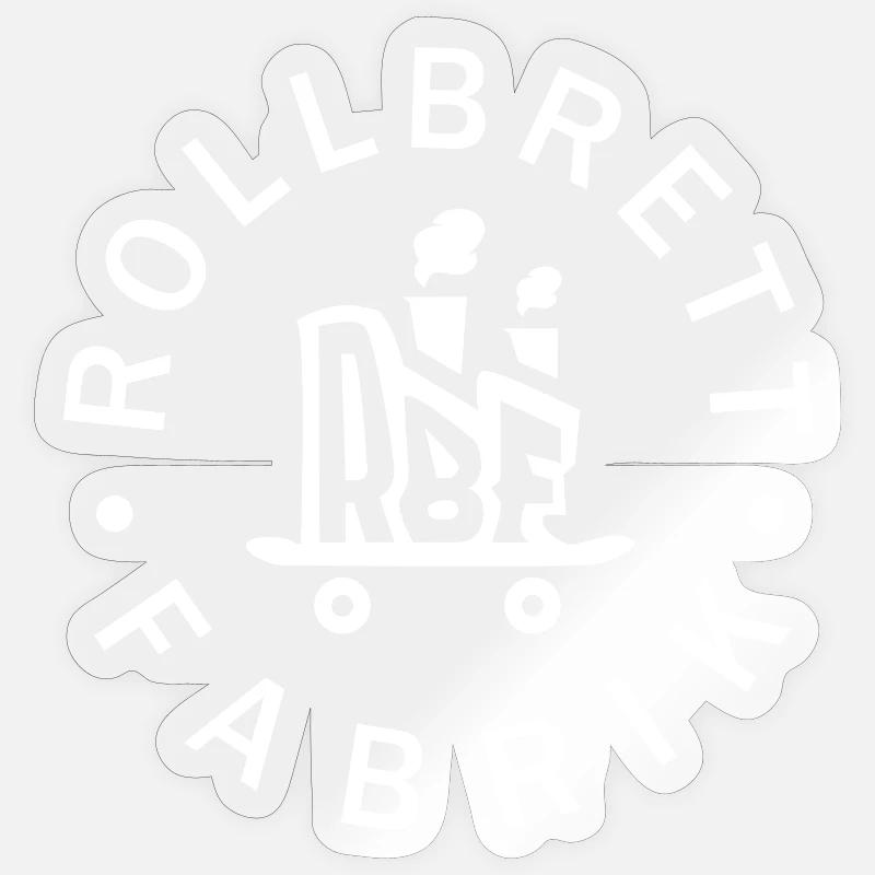 RBF Logo white - Sticker size S (10 x 10 cm) - transparent glossy