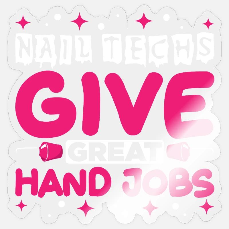 Nageldesigner Nageldesignerin Kosmetik Nagelstudio - Sticker Größe S (10 x 10 cm) - Transparent glänzend