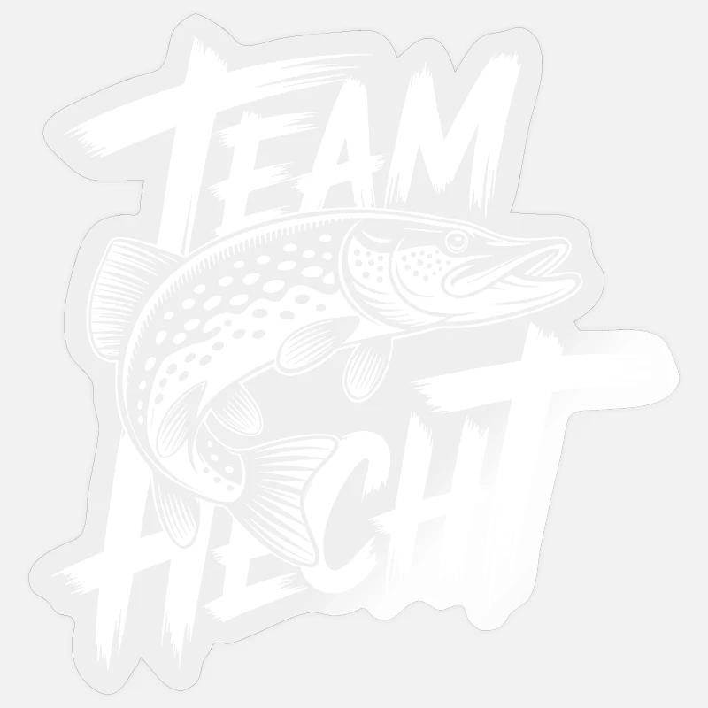 Predatory Pike - Sticker size S (10 x 10 cm) - transparent glossy