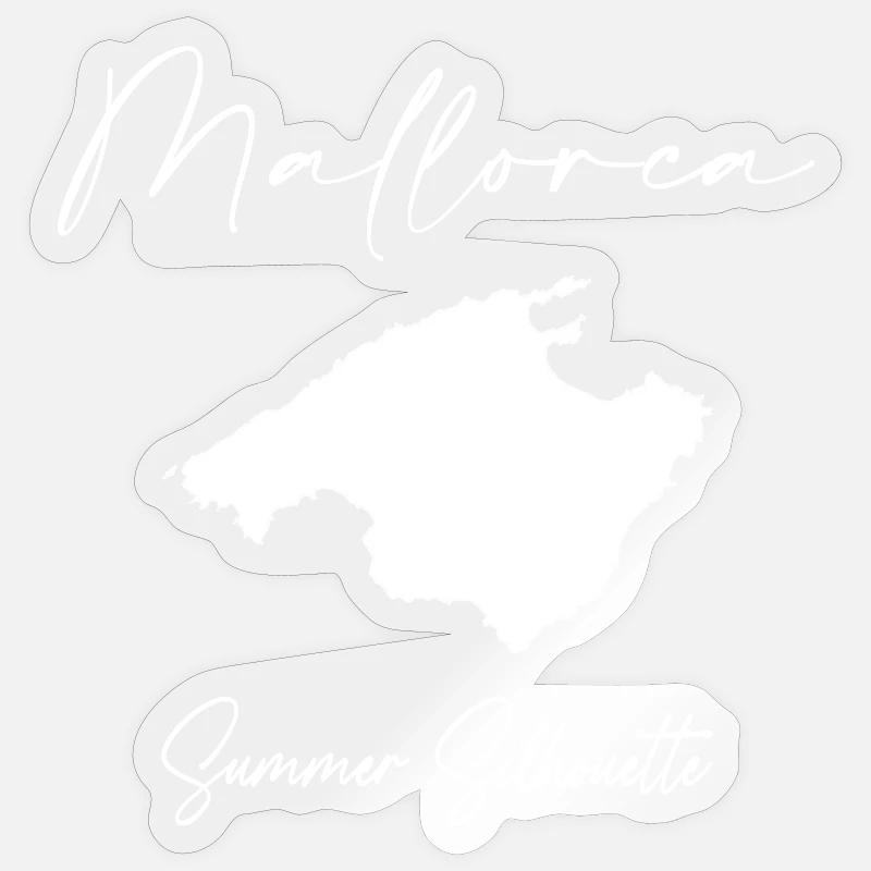 Majorque - Sticker taille S (10 x 10 cm) - brillant transparent