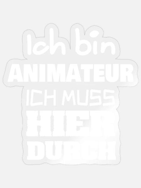 Job Animateur - Sticker Größe S (10 x 10 cm) - Transparent glänzend