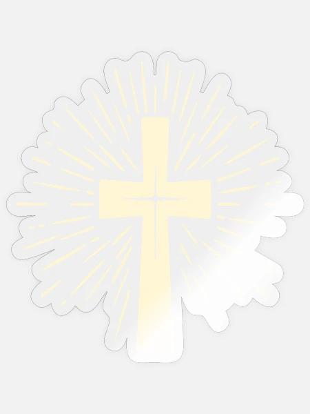 Christliche Kreuz Symbole - Sticker Größe S (10 x 10 cm) - Transparent glänzend