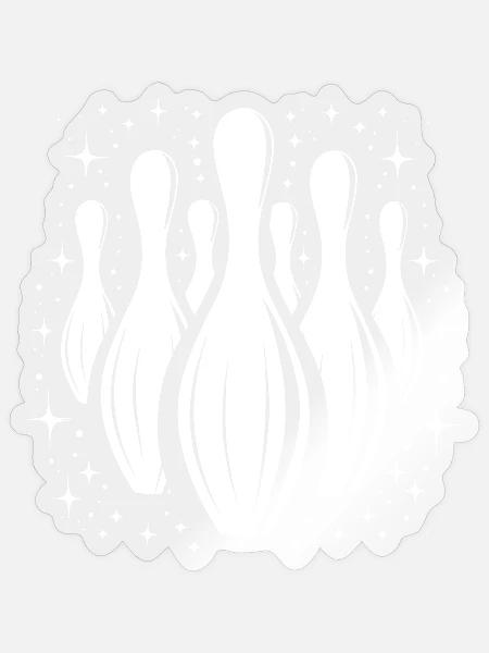 Kegeln - Sticker Größe S (10 x 10 cm) - Transparent glänzend