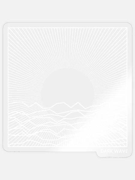 Dunkle Wellenmusik Sonnenaufgang - Sticker Größe S (10 x 10 cm) - Transparent glänzend