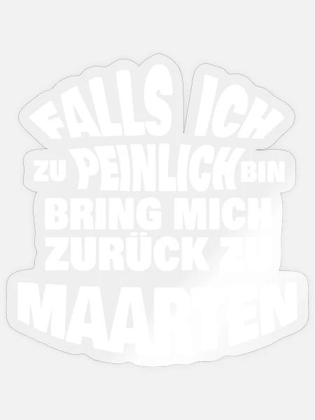 Geschenk für Maarten - Sticker Größe S (10 x 10 cm) - Transparent glänzend
