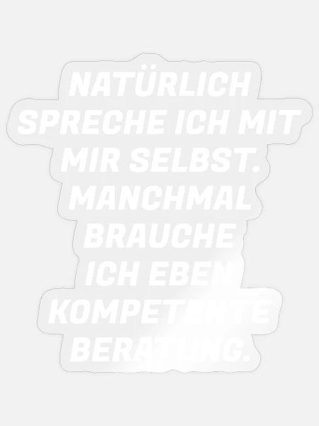 Spruch Beratung - Sticker Größe S (10 x 10 cm) - Transparent glänzend
