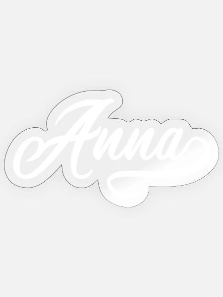 Anna Jahrgang - Sticker Größe S (10 x 10 cm) - Transparent glänzend