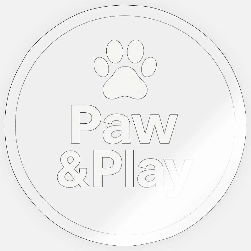 Paw & Play Paw Joy Design - Sticker taille S (10 x 10 cm) - brillant transparent