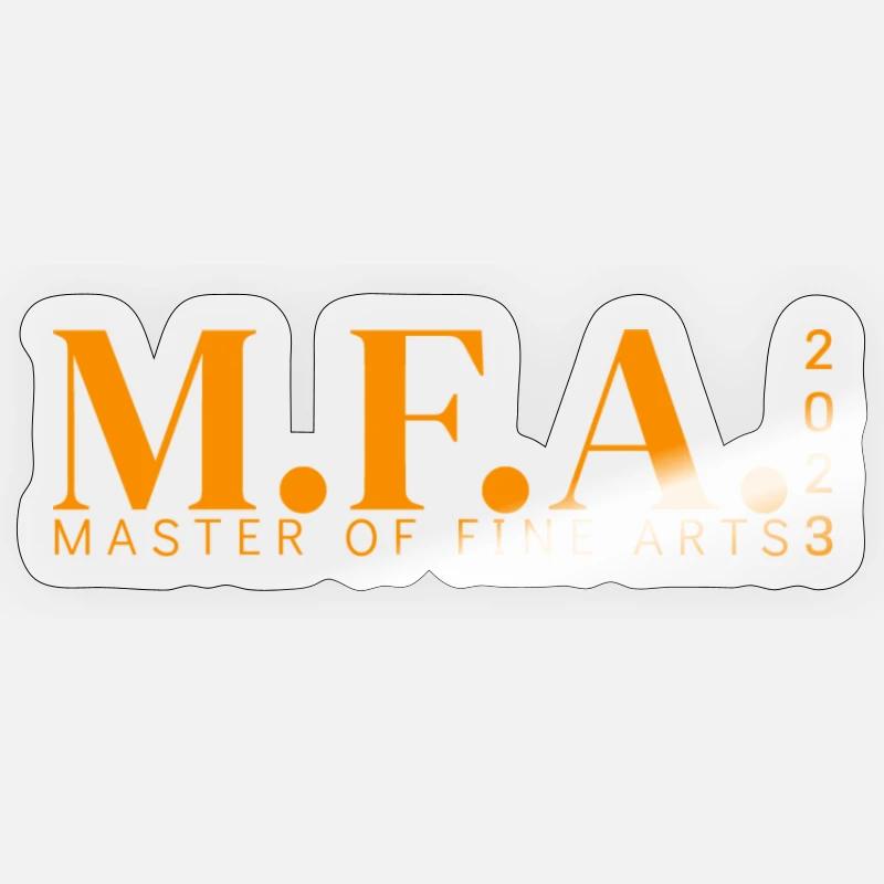 M.F.A. - MASTER DES BEAUX-ARTS 2023 - Sticker taille S (10 x 10 cm) - brillant transparent
