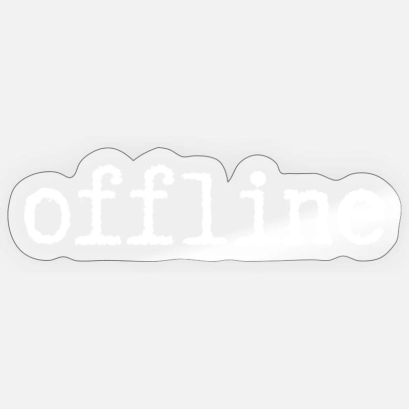hors ligne. - Sticker taille S (10 x 10 cm) - brillant transparent