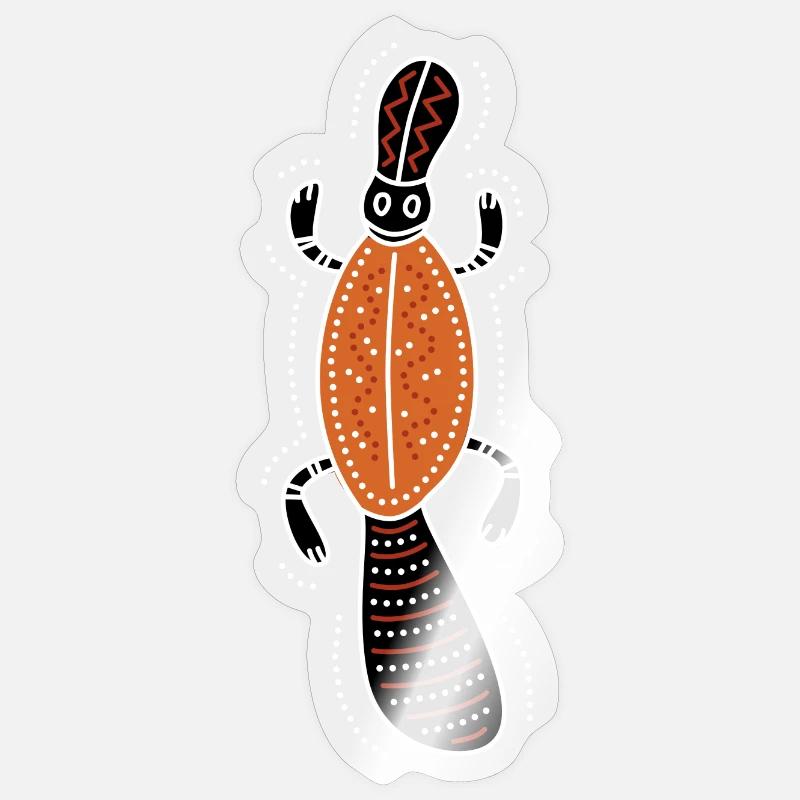 platypus - Sticker taille S (10 x 10 cm) - brillant transparent