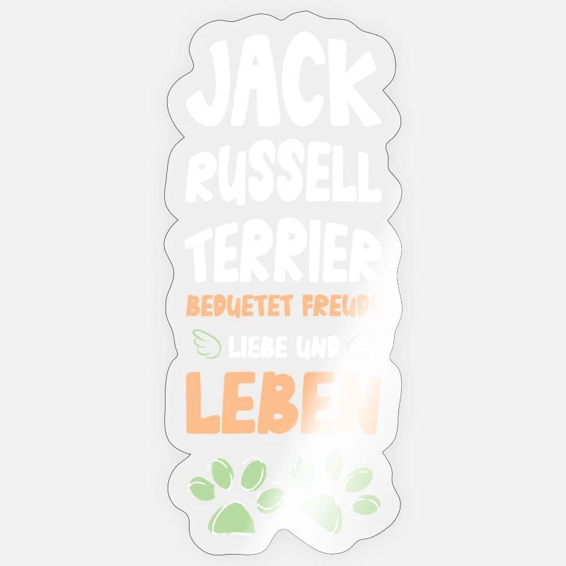 Jack Russell Terrier Joie de vivre - Sticker taille S (10 x 10 cm) - brillant transparent