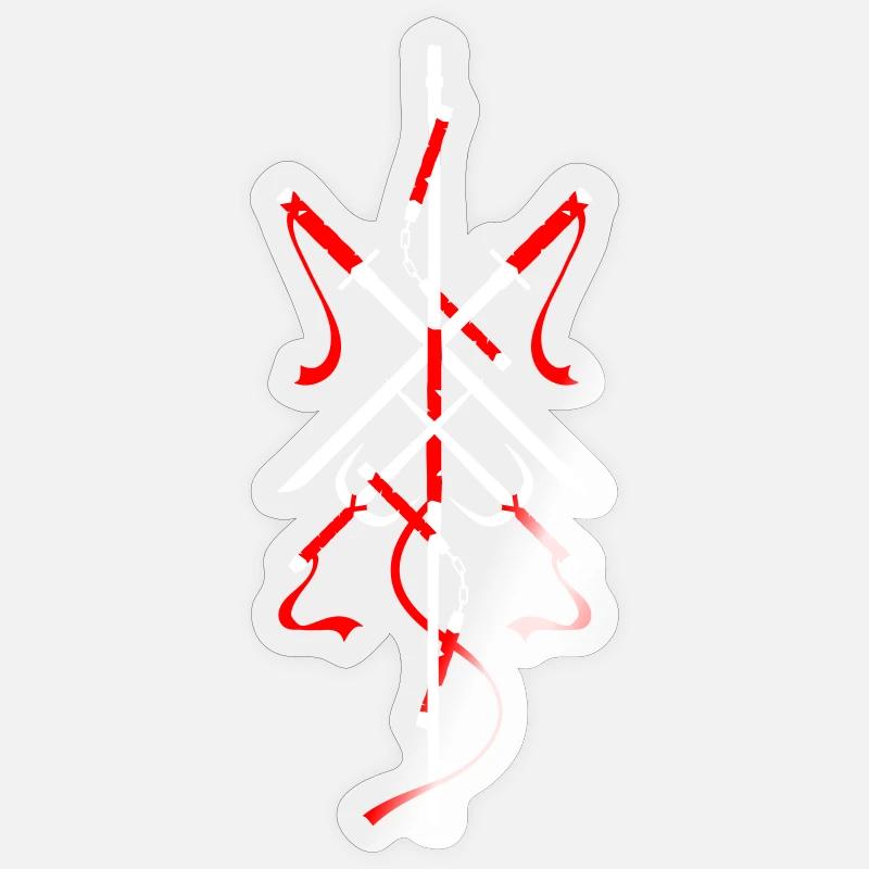 Ninja-Set 1 - Sticker Größe S (10 x 10 cm) - Transparent glänzend