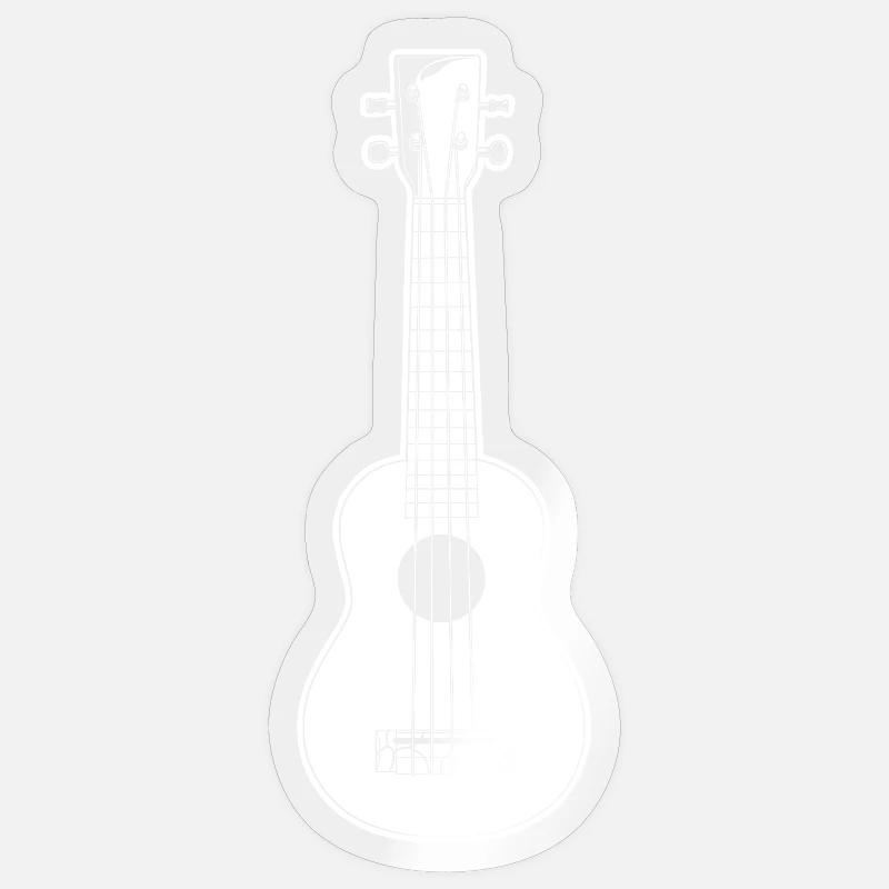 Ukulele Sketch - Sticker size S (10 x 10 cm) - transparent glossy