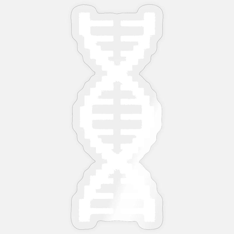 Pixel DNA Rétro 8 Bits Sticker taille S (10 x 10 cm)