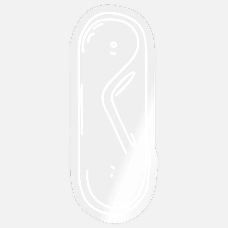 Snowboard Drawing - Sticker size S (10 x 10 cm) - transparent glossy