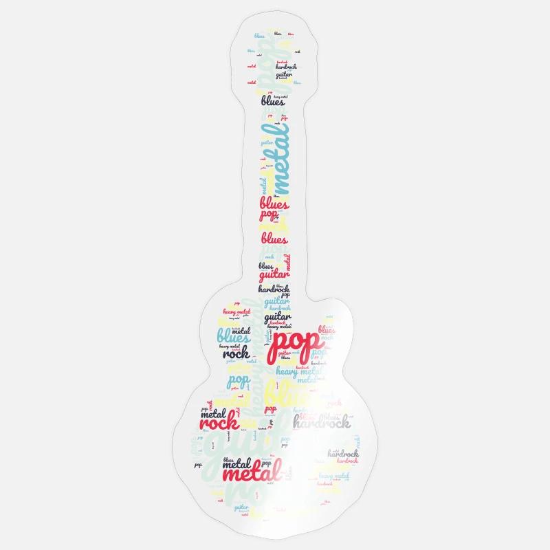 Conception du guitariste Sticker taille S (10 x 10 cm)